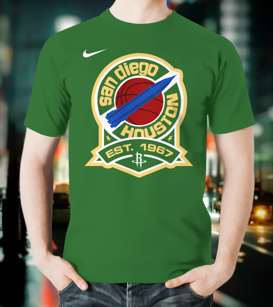 San Diego Houston Basketball Rocket Est 1967 T-Shirt