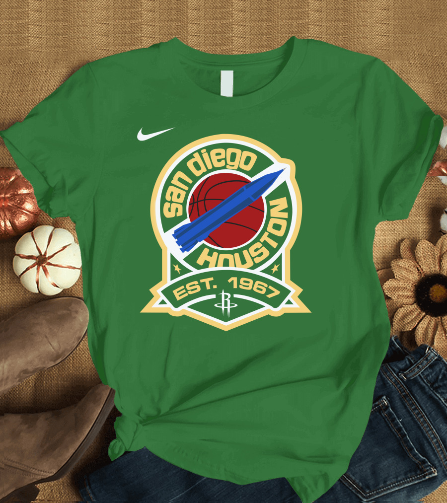 San Diego Houston Basketball Rocket Est 1967 T-Shirt