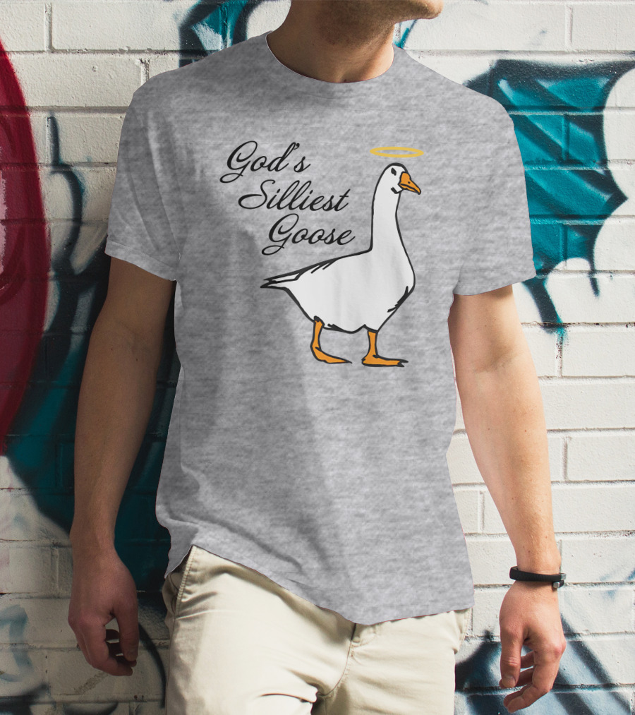 Middleclassfancy God's Silliest Goose Angelic Humor T-Shirt