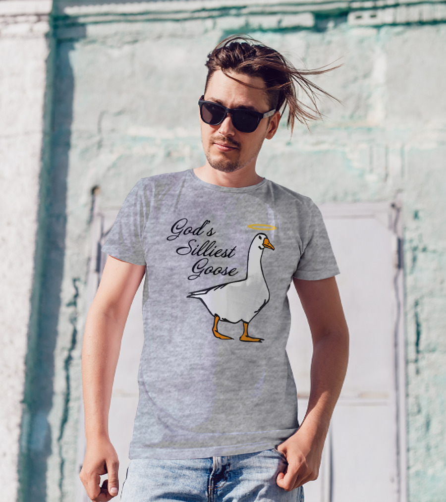 Middleclassfancy God's Silliest Goose Angelic Humor T-Shirt