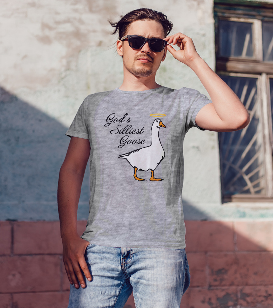Middleclassfancy God's Silliest Goose Angelic Humor T-Shirt