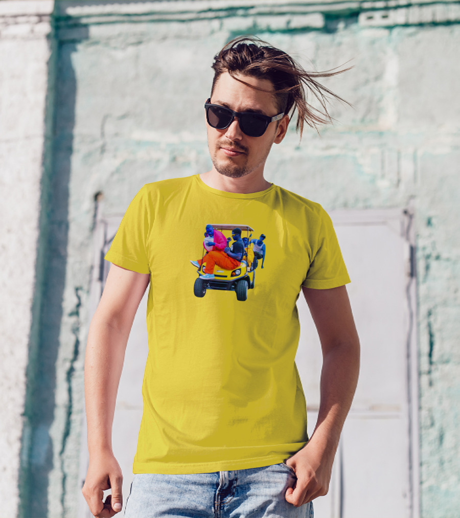 Brckhmptn Merch Brockhampton Star Blue People Yellow Golf Cart T-Shirt