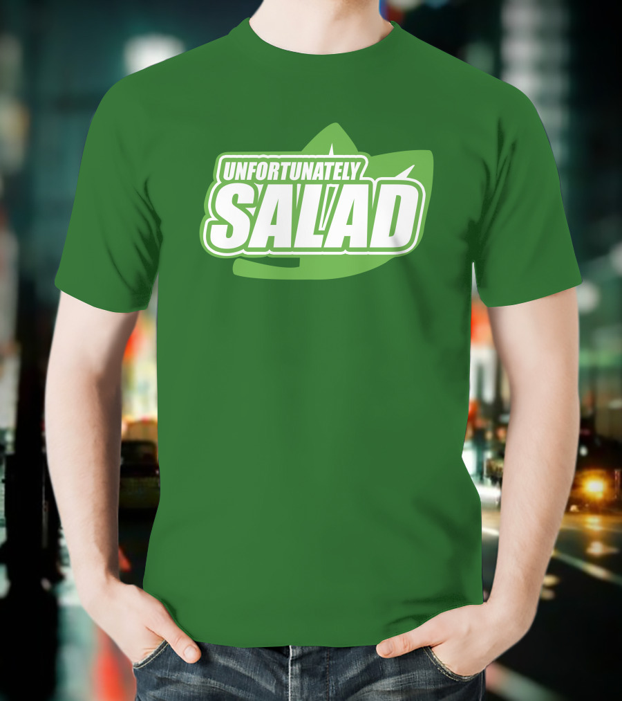 Unfortunately Salad Leaf Logo Mockup T-Shirt