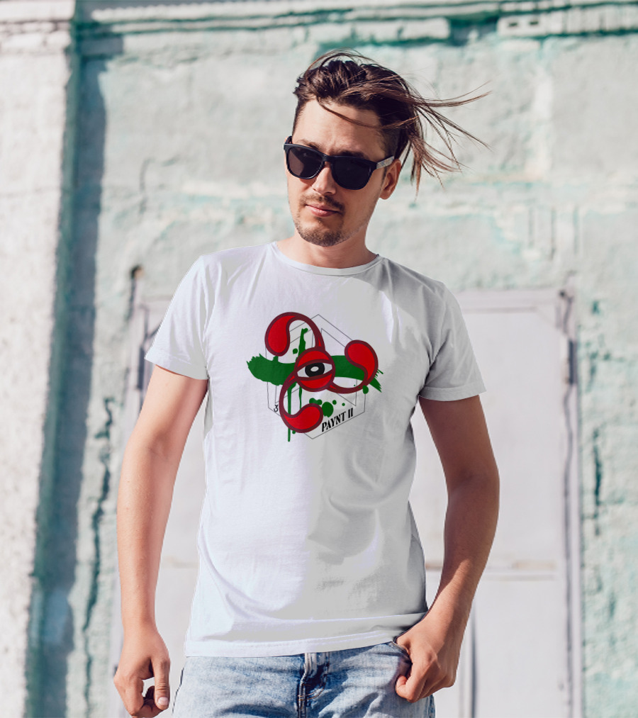 Zaynmalik Paynt Ii Eye Symbol Green Splatter T-Shirt