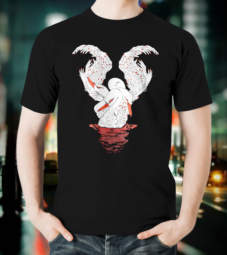 39Daph Swan Illustration White T-Shirt
