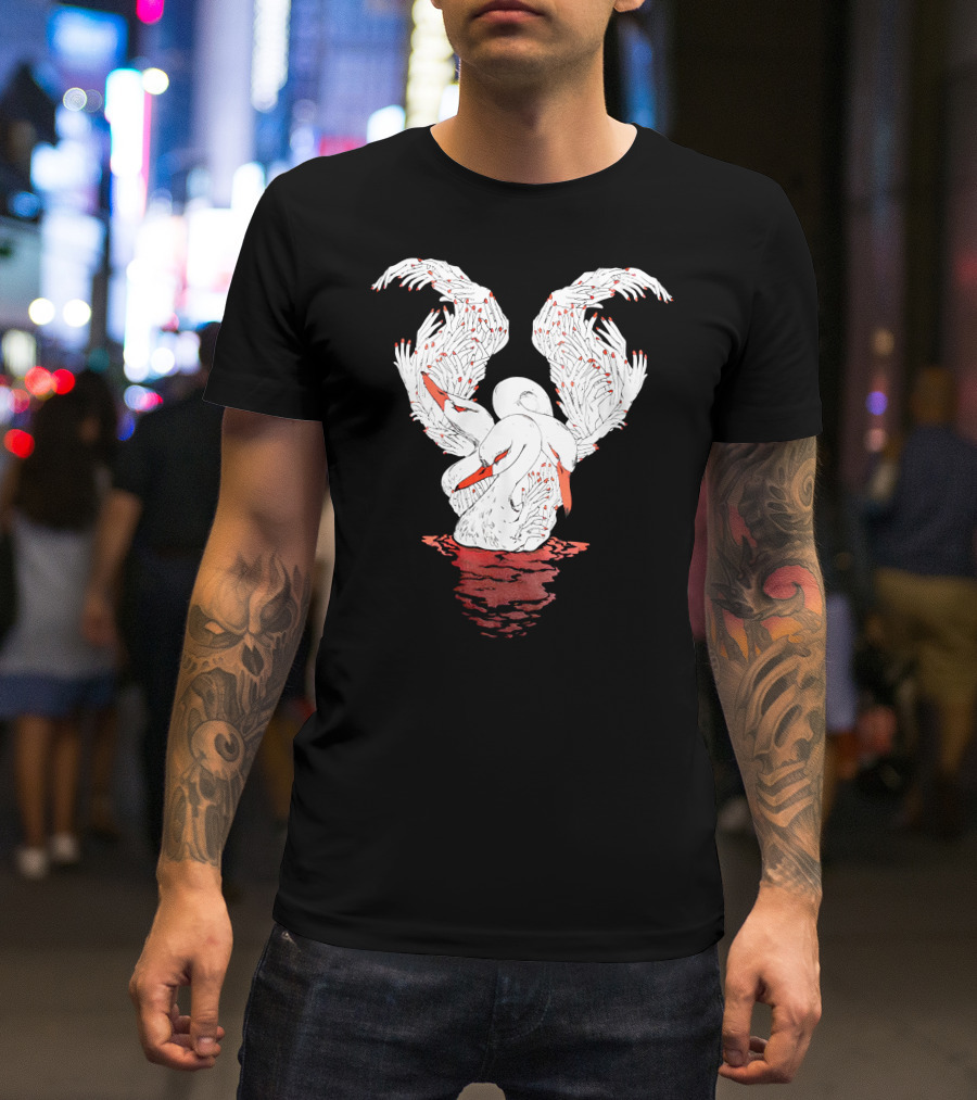 39Daph Swan Illustration White T-Shirt