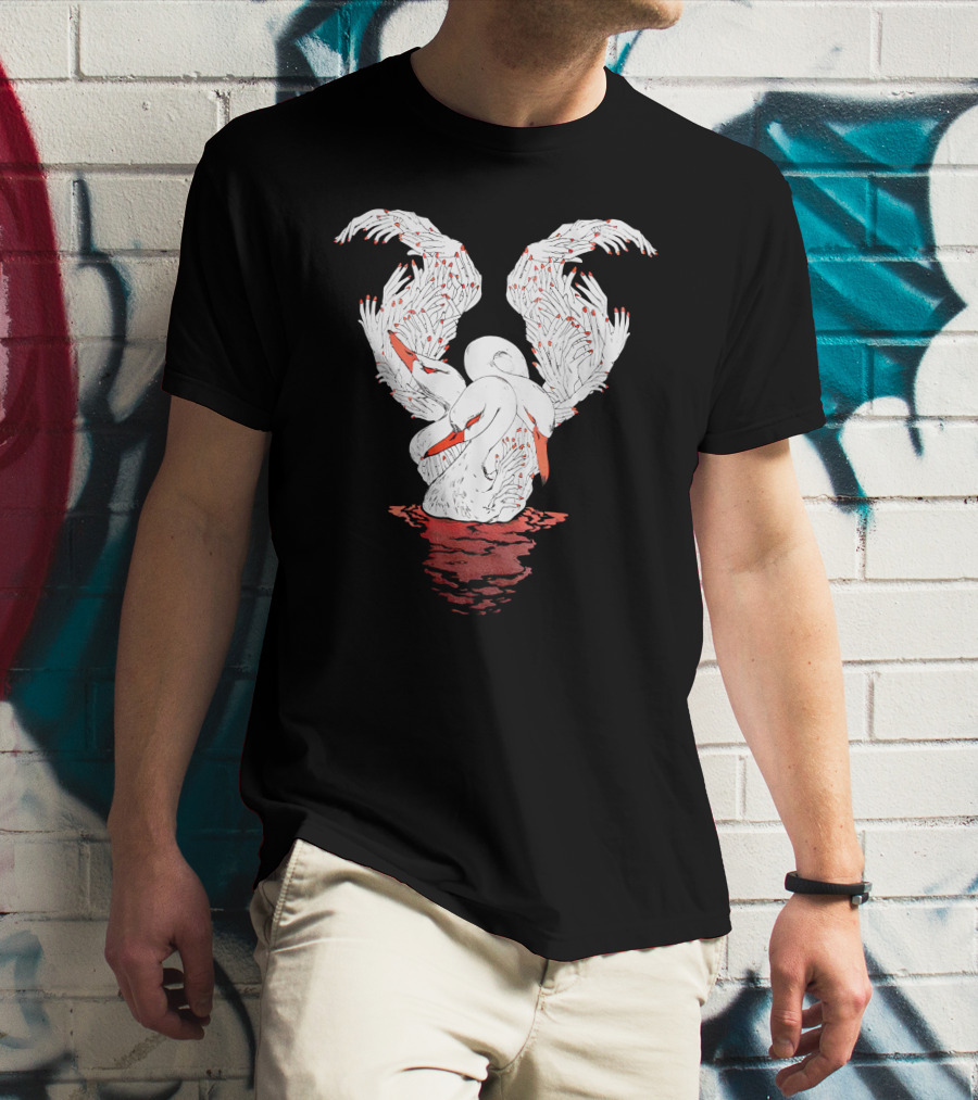 39Daph Swan Illustration White T-Shirt