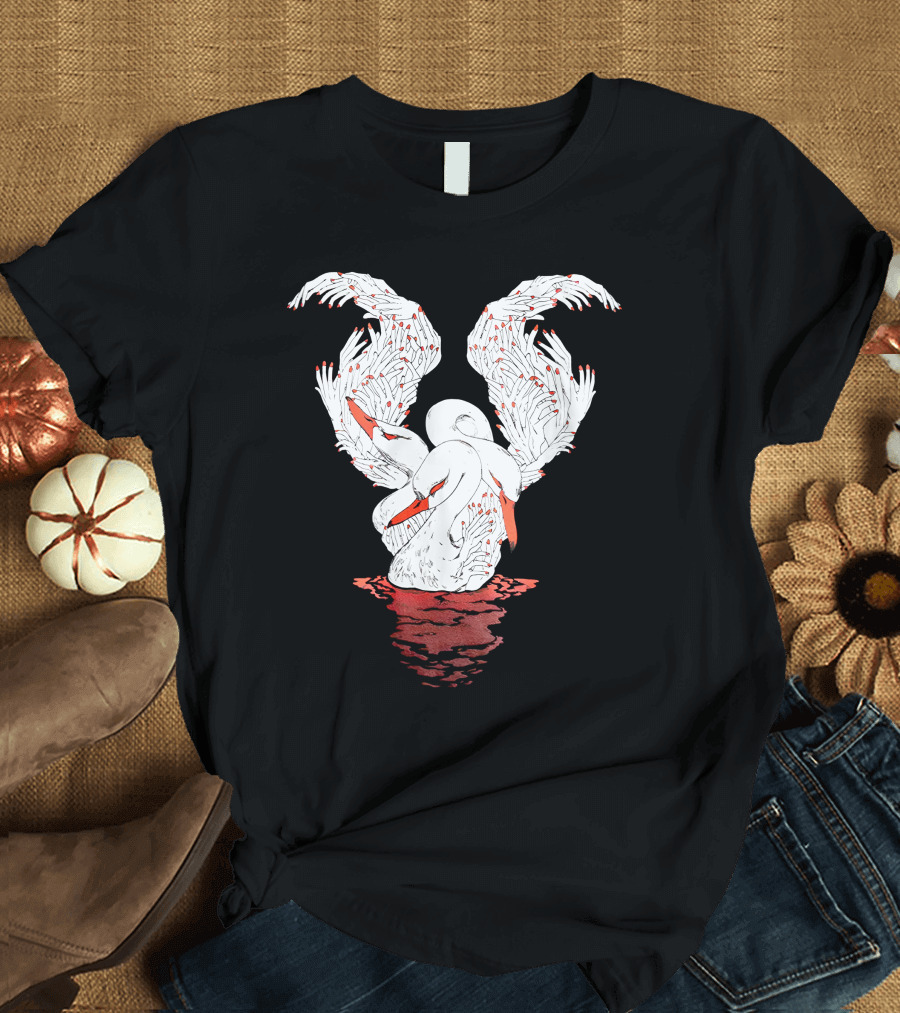 39Daph Swan Illustration White T-Shirt