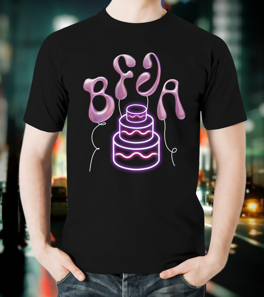 Lydia Chlamydia Bfja Birthday Party Cake Neon Balloon T-Shirt