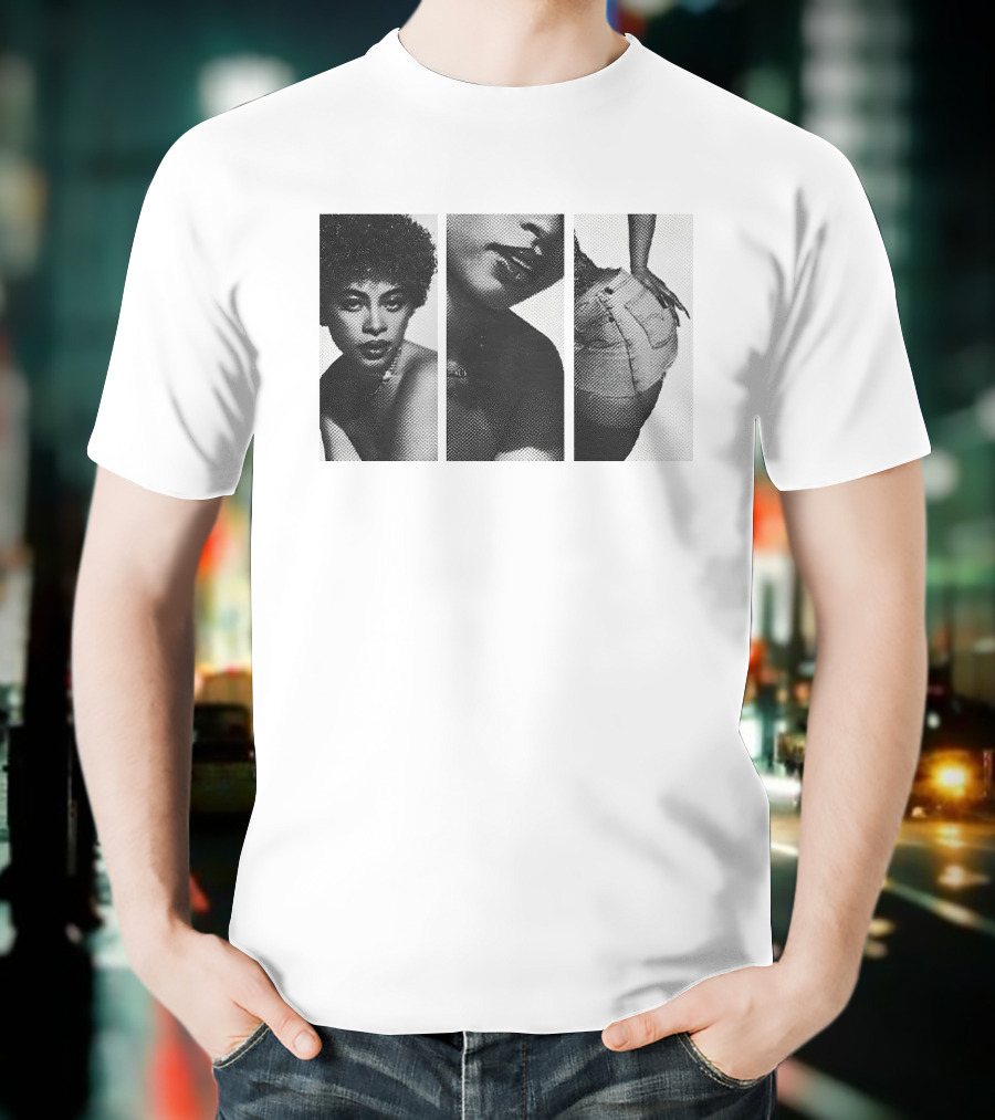 Ice Spices Shop Black And White Photo Triptych T-Shirt