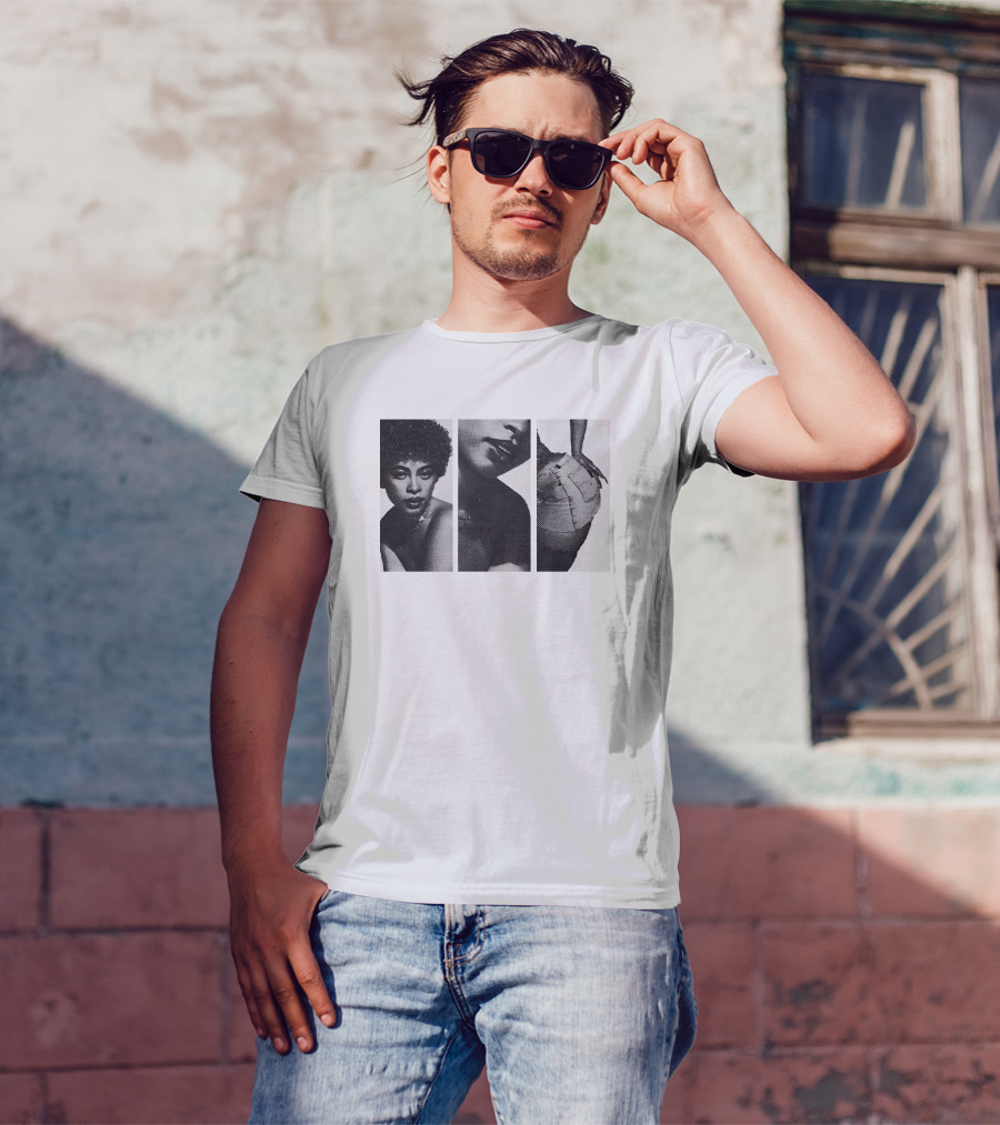 Ice Spices Shop Black And White Photo Triptych T-Shirt