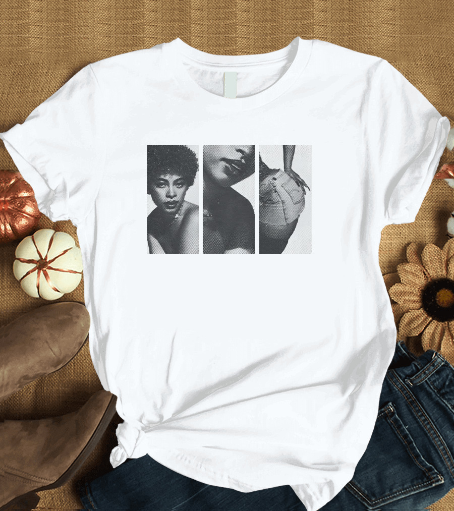 Ice Spices Shop Black And White Photo Triptych T-Shirt