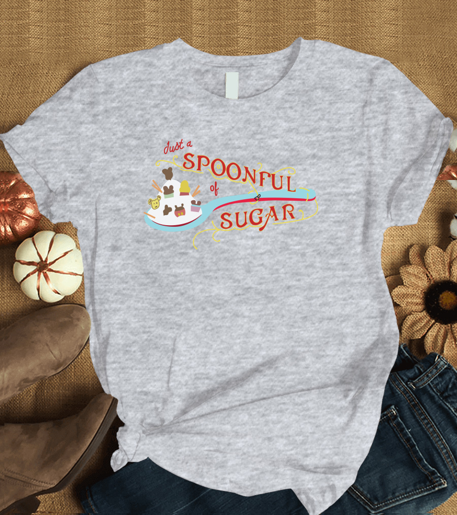 Just A Spoonful Of Sugar Disney Mary Poppins Style Icons T-Shirt