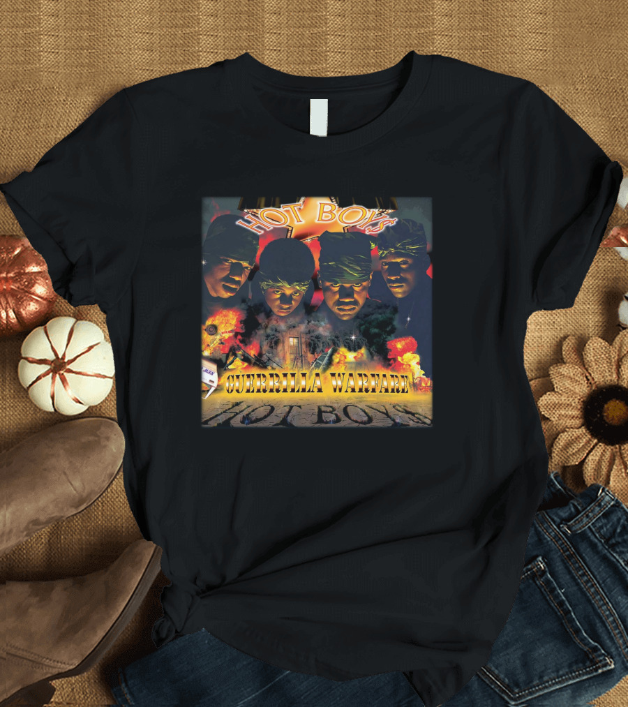 Metro Boomin Hot Boys Guerrilla Warfare Explosion And Bandana Faces T-Shirt