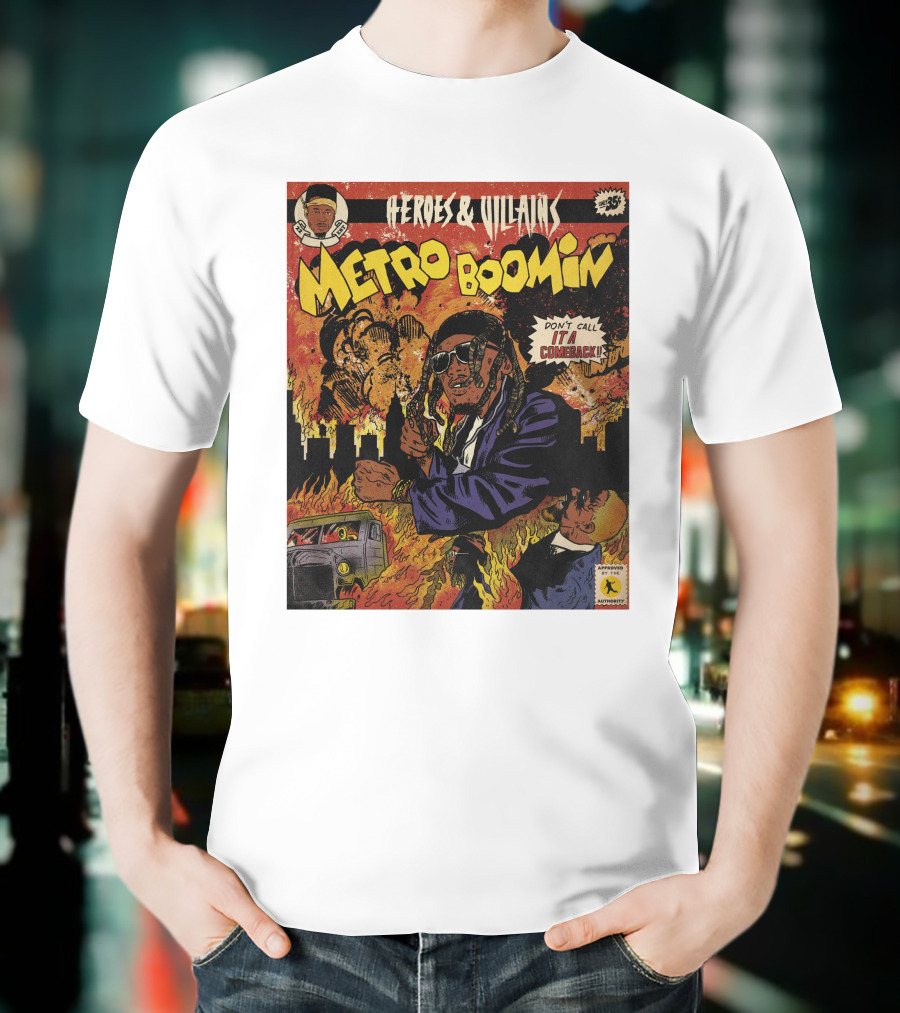 Heroes And Villains Metro Boomin Don't Call It A Comeback Comic T-Shirt