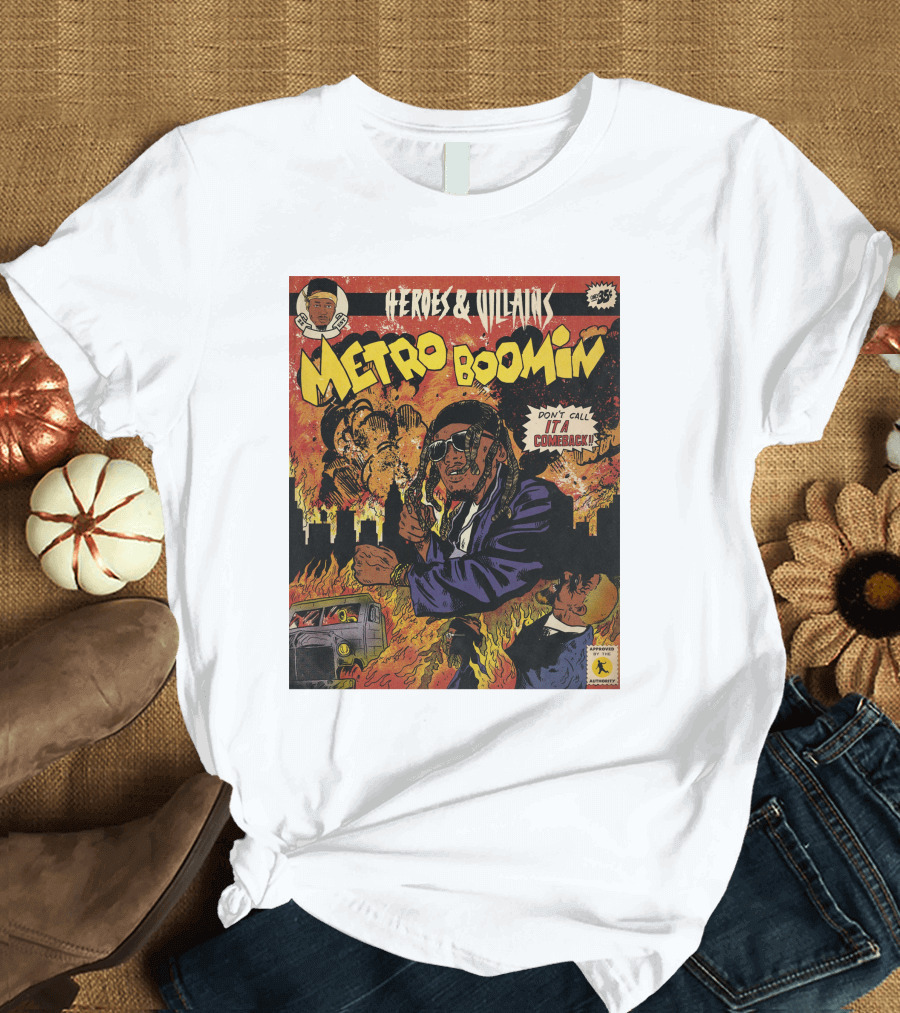 Heroes And Villains Metro Boomin Don't Call It A Comeback Comic T-Shirt