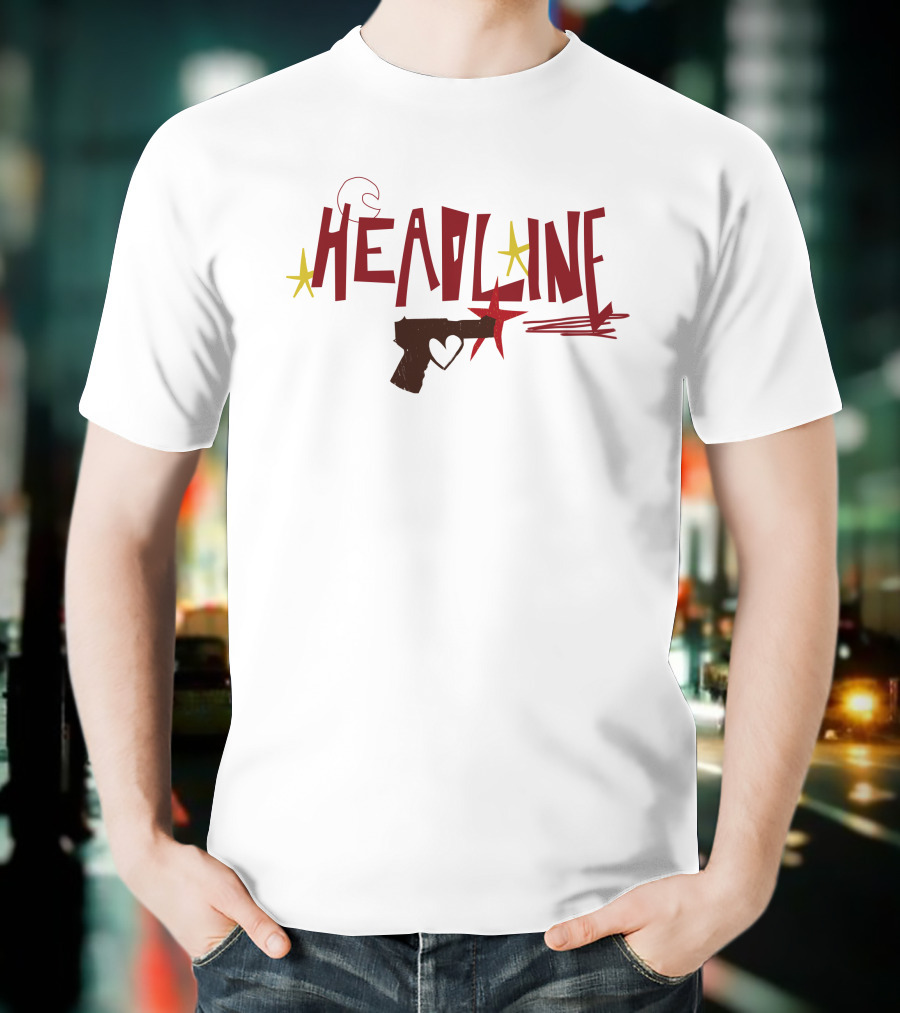 Luludrawww Headline Louis Tomlinson Heart Gun Star T-Shirt