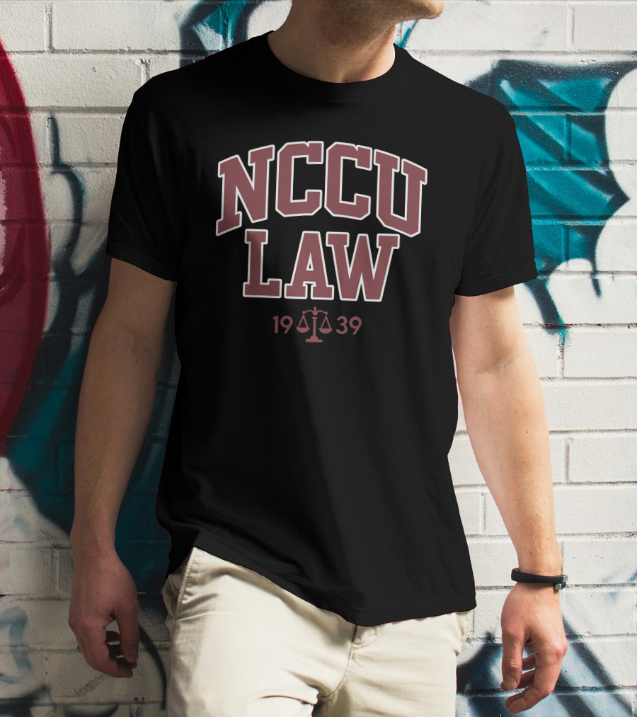 Hbcuthrowbacks NCCU Law 19 39 Scales Of Justice Retro T-Shirt