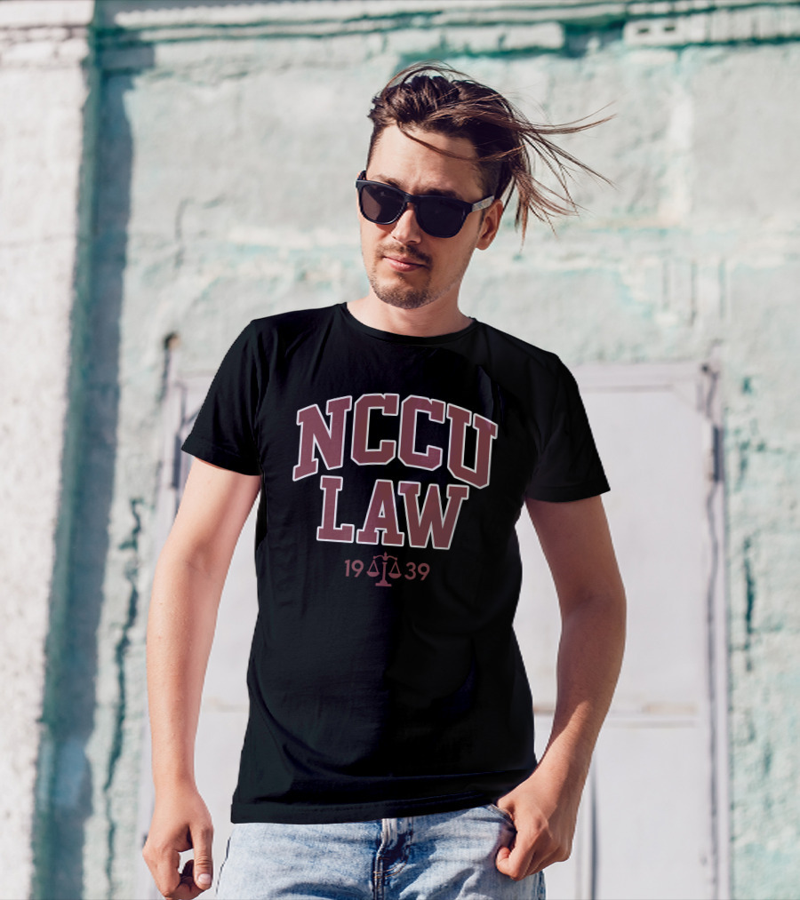 Hbcuthrowbacks NCCU Law 19 39 Scales Of Justice Retro T-Shirt