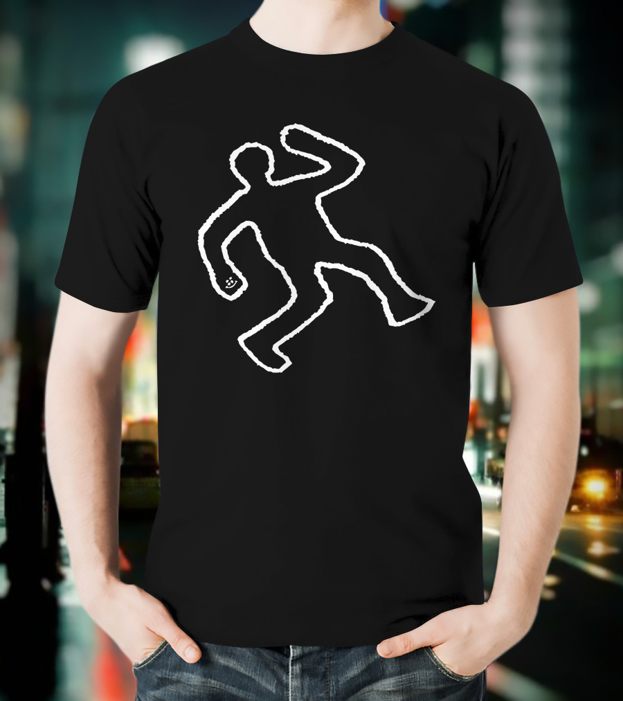 Patient Zero Ericdoa Crime Scene Chalk Outline T-Shirt