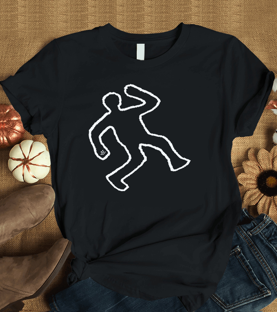 Patient Zero Ericdoa Crime Scene Chalk Outline T-Shirt