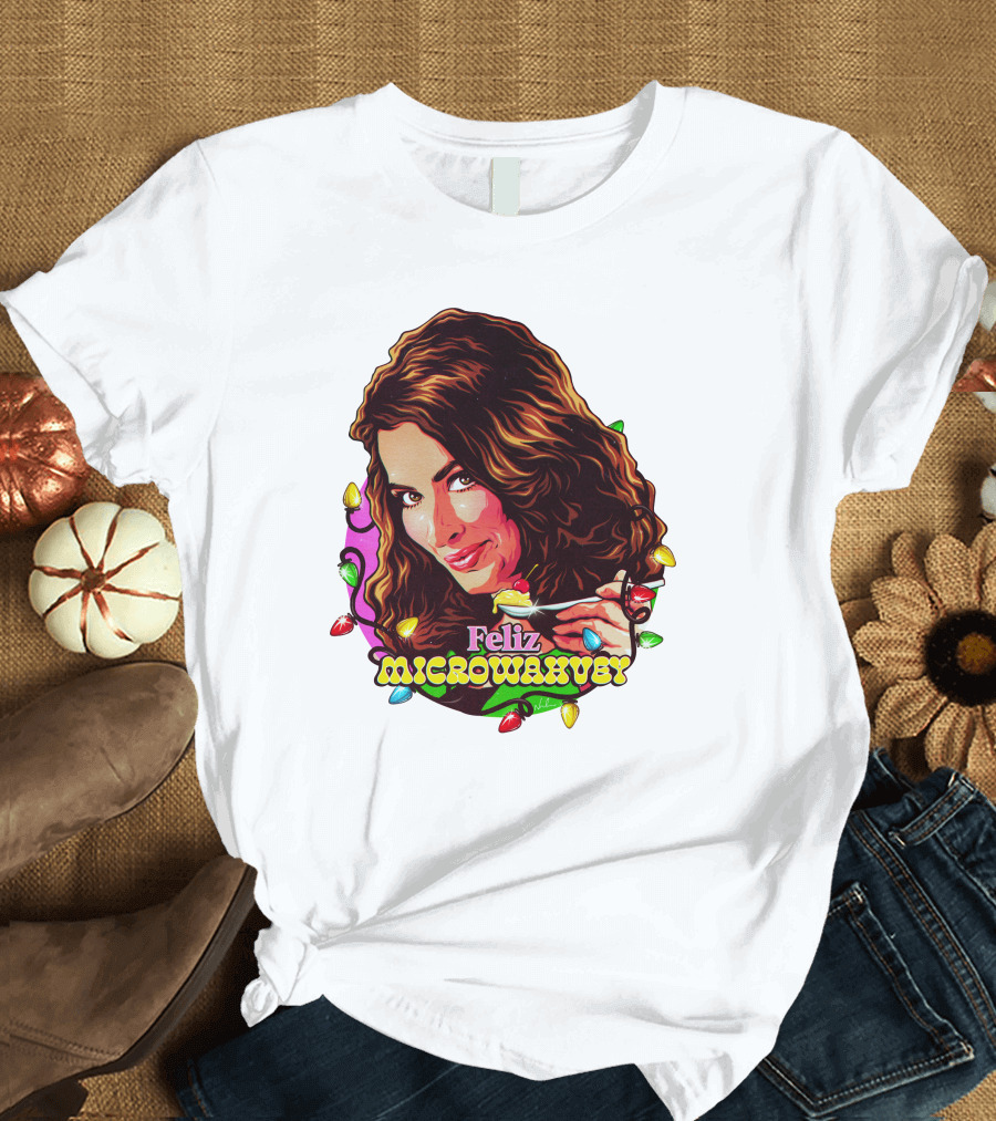 Nordacious Feliz Microwahvey Christmas Lights T-Shirt