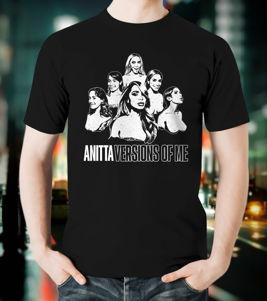 Anitta Versions Of Me Monochrome Fan Account T-Shirt