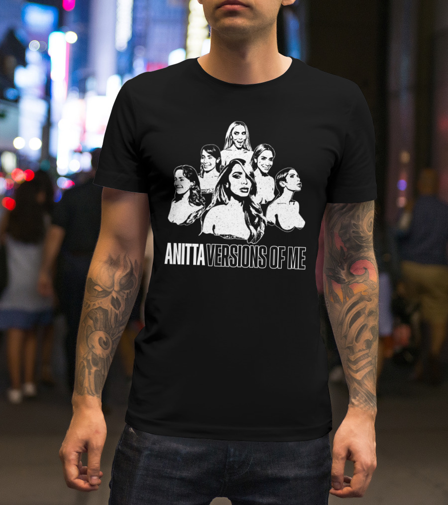 Anitta Versions Of Me Monochrome Fan Account T-Shirt