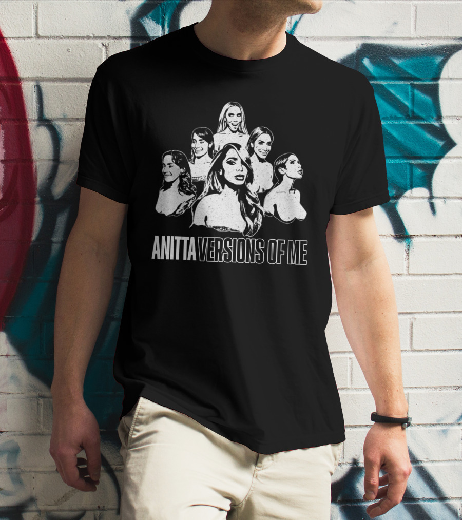 Anitta Versions Of Me Monochrome Fan Account T-Shirt