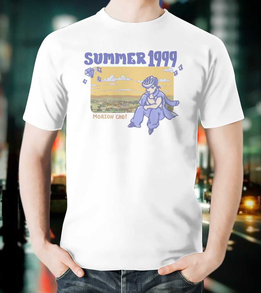 Summer 1999 Morioh Cho Diamond Cityscape With Character T-Shirt