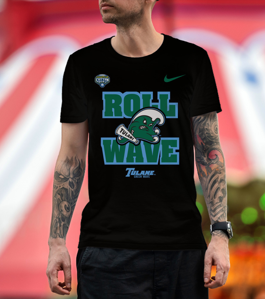 GoodYear Cotton Bowl Roll Wave Tulane Green Wave T-Shirt