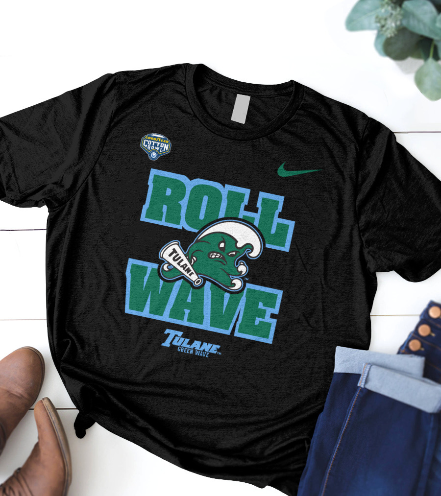 GoodYear Cotton Bowl Roll Wave Tulane Green Wave T-Shirt