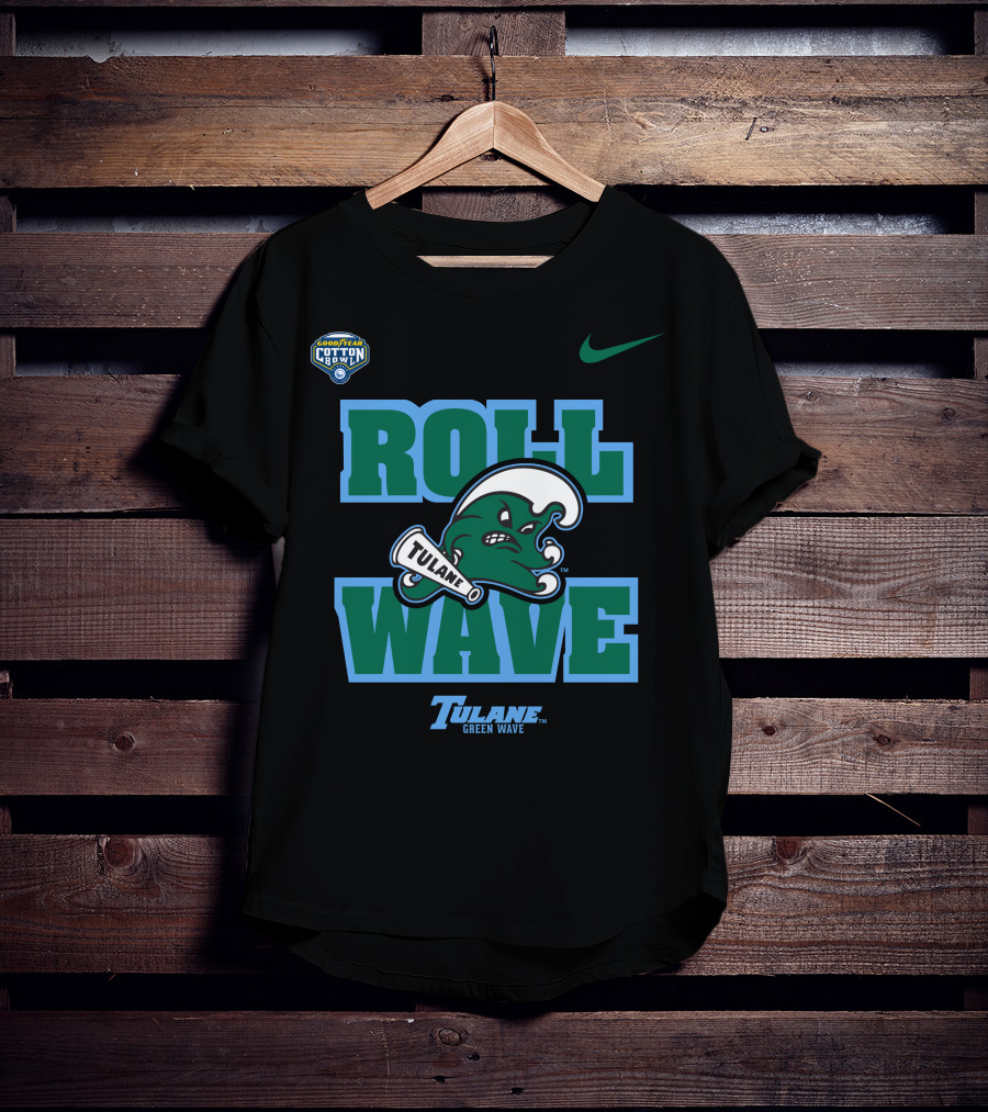GoodYear Cotton Bowl Roll Wave Tulane Green Wave T-Shirt