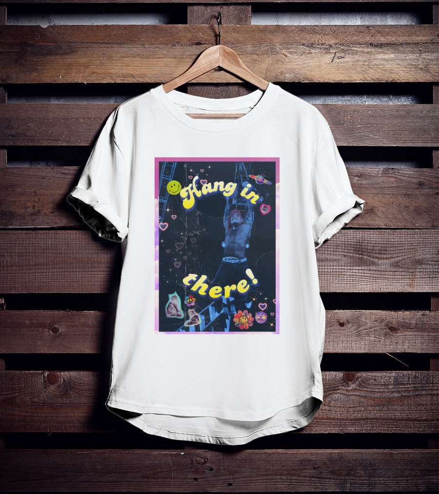 Bruiserbrogan Jeff Hardy Hang In There With Hearts And Smiley Faces T-Shirt