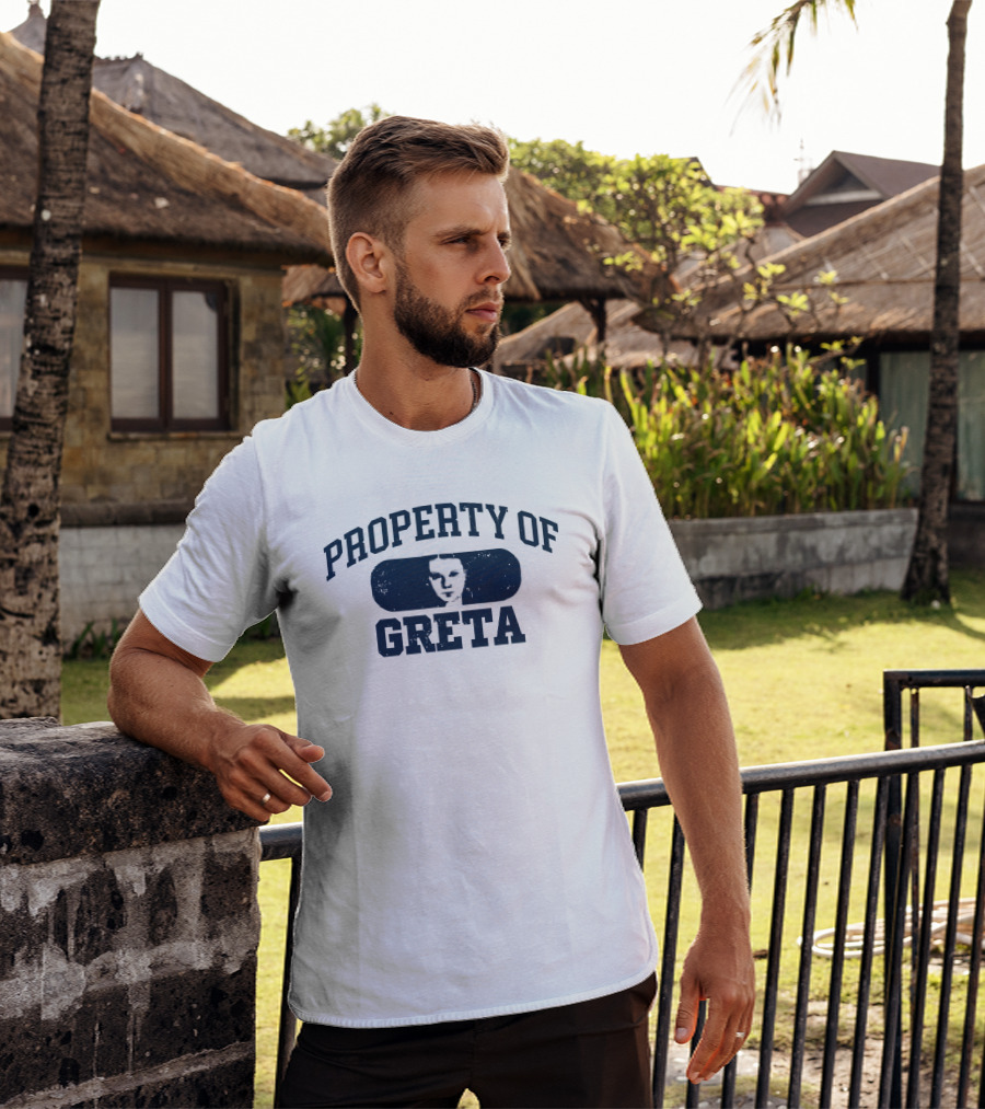 PROPERTY OF GRETA Monochrome Face T-Shirt