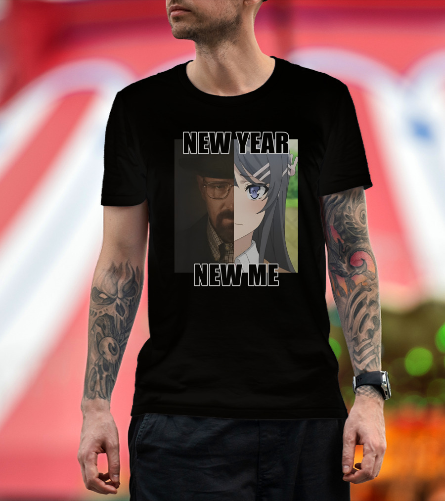New Year New Me Walter White Anime Crossover T-Shirt