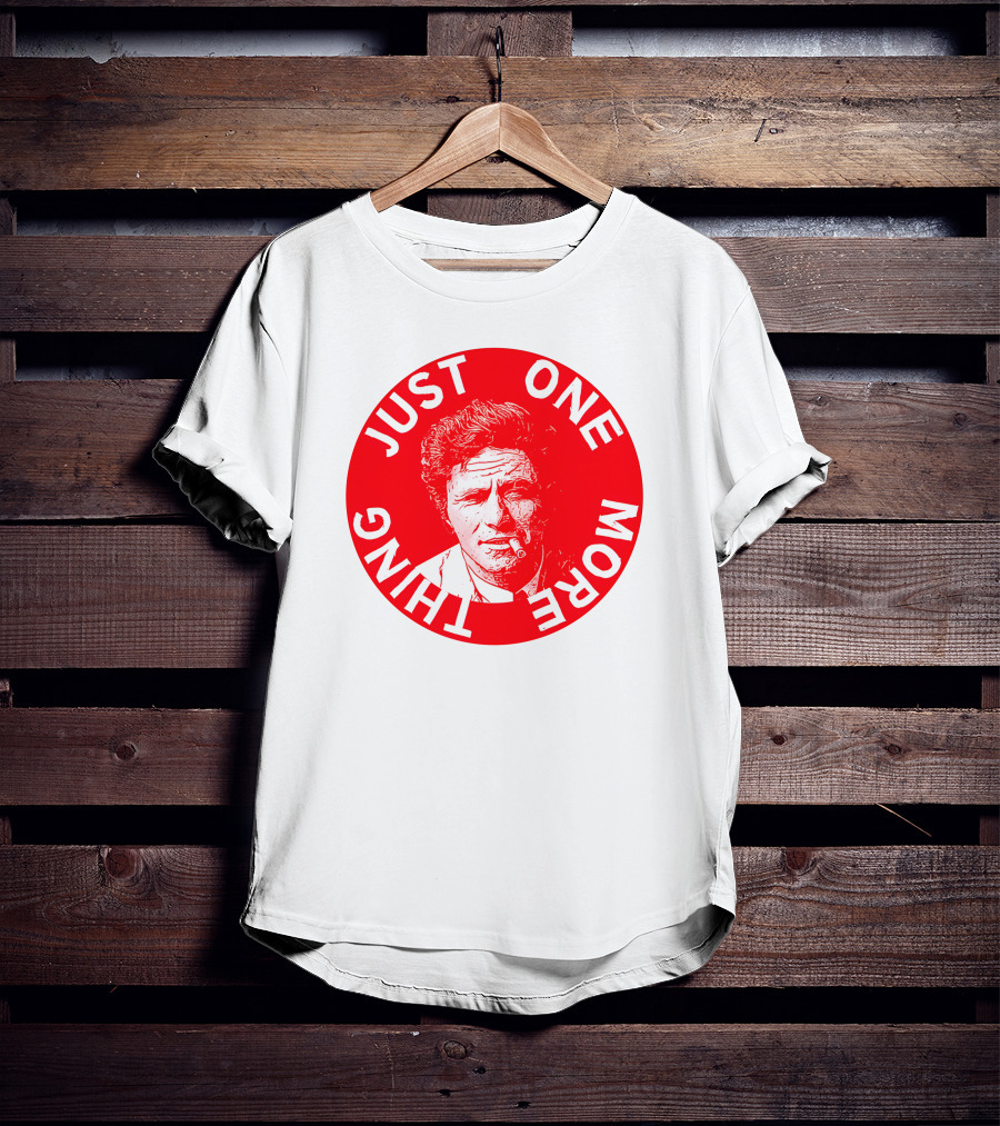Just One More Thing Mysterious Bookshop Peter Falk T-Shirt
