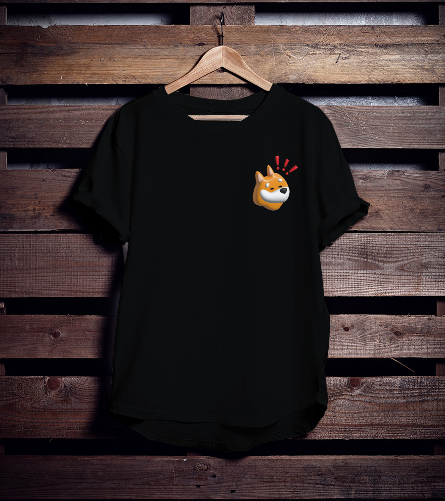 Mediagiraffes $Bonk Emoji Dog With Exclamation Marks T-Shirt