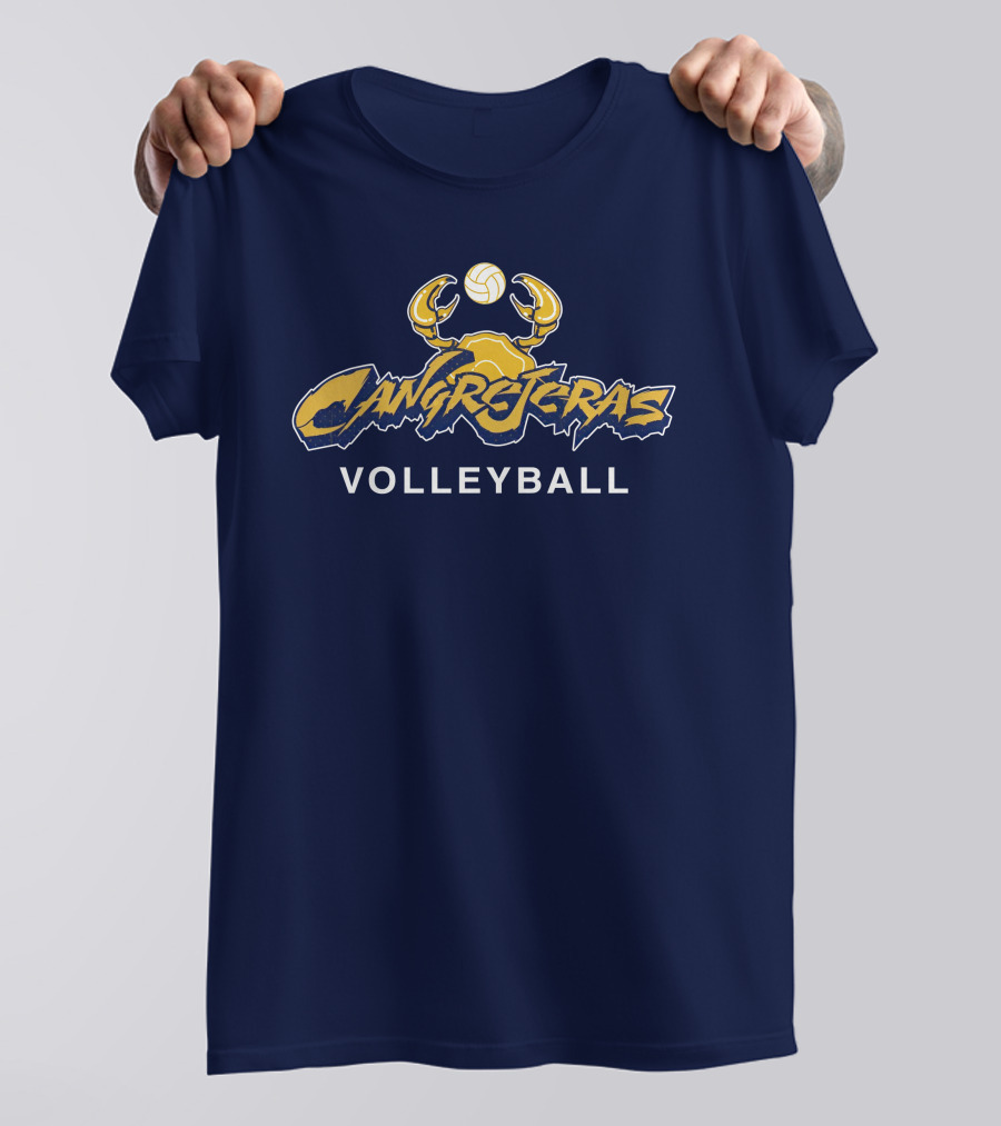 Cangrejeras Volleyball Team Logo With Crab And Volleyball T-Shirt