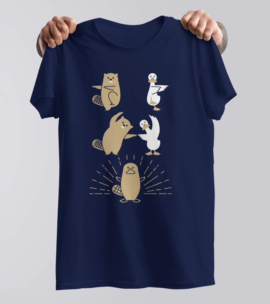 Robin Lopez Platypus Evolution Duck Beaver Dance T-Shirt