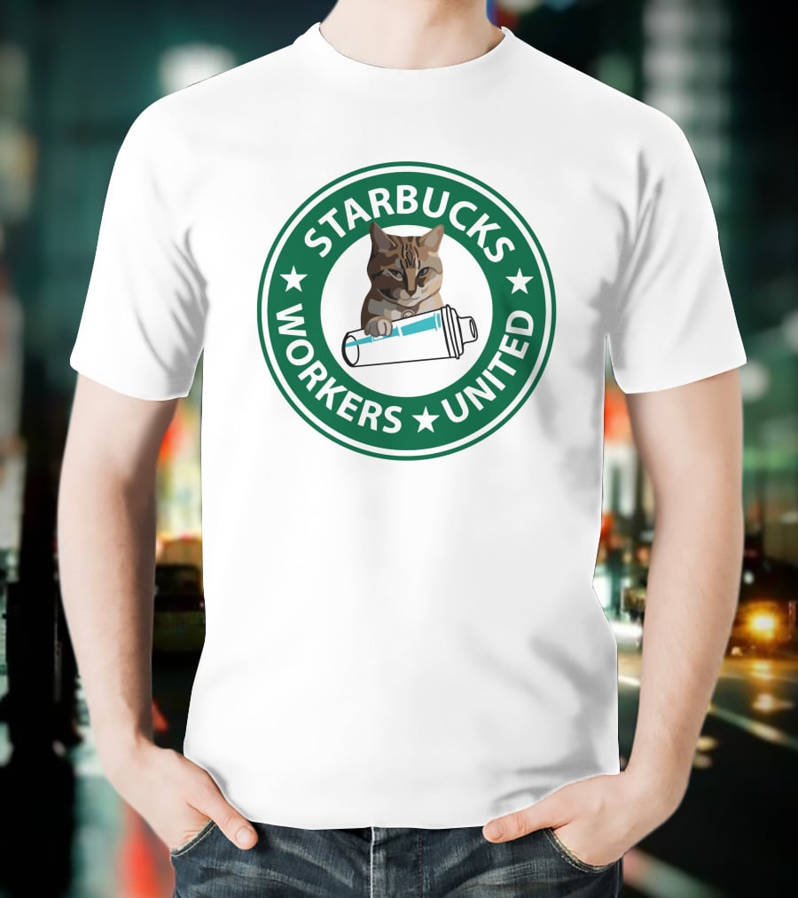 STARBUCKS WORKERS UNITED Cat T-Shirt