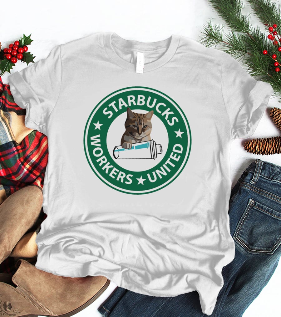STARBUCKS WORKERS UNITED Cat T-Shirt