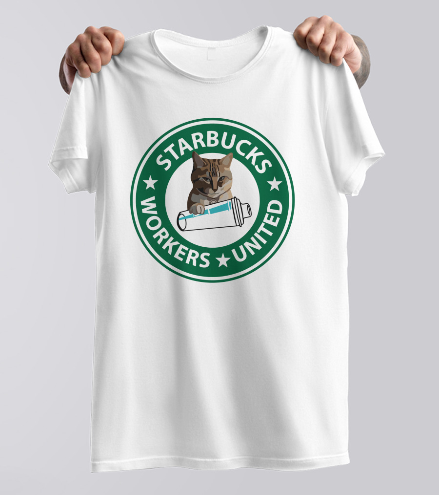 STARBUCKS WORKERS UNITED Cat T-Shirt