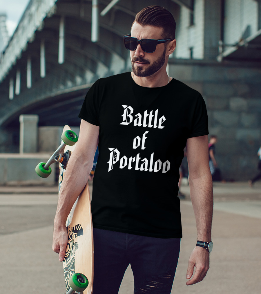 Battle Of Portaloo Medieval Gothic Font T-Shirt