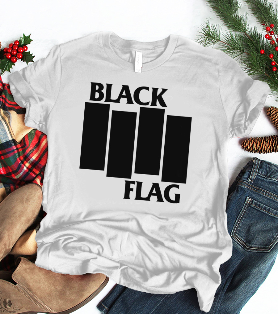 Black Flag Band Iconic Bar T-Shirt