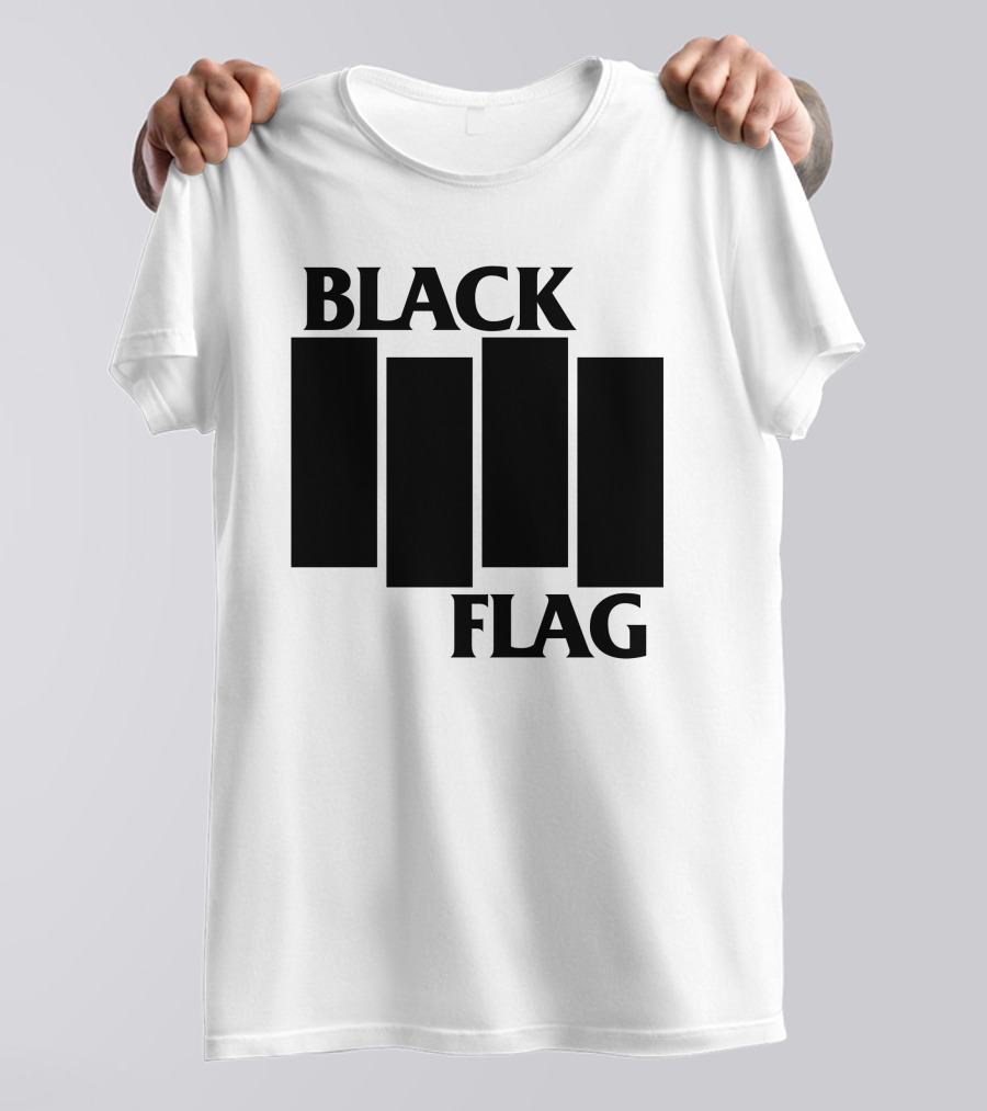Black Flag Band Iconic Bar T-Shirt