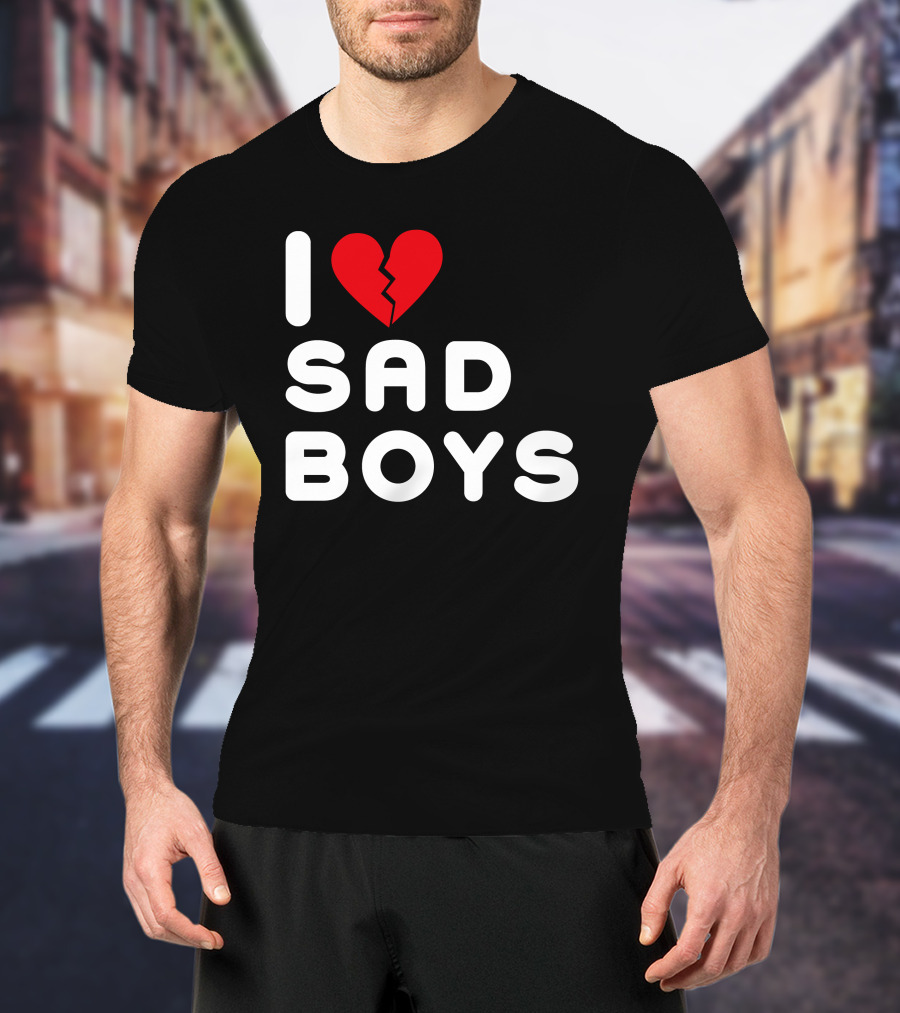 I Love Sad Boys Broken Heart T-Shirt