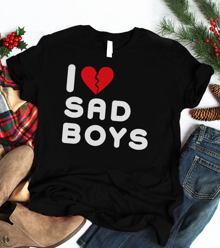 I Love Sad Boys Broken Heart T-Shirt