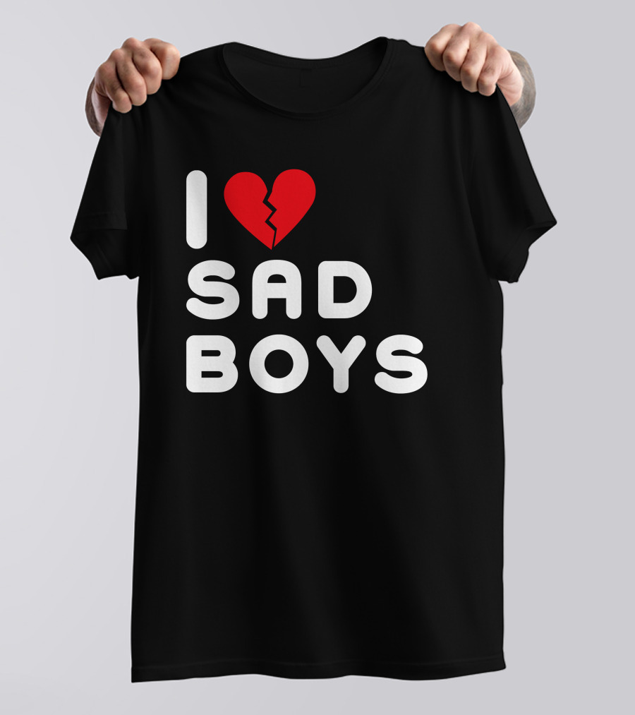 I Love Sad Boys Broken Heart T-Shirt