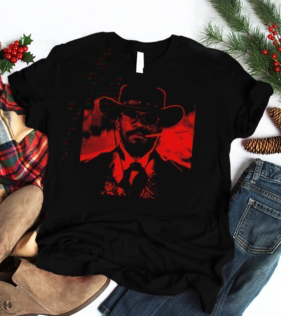 Django Unchained Red Suit Western Style Smoking Gunfighter T-Shirt